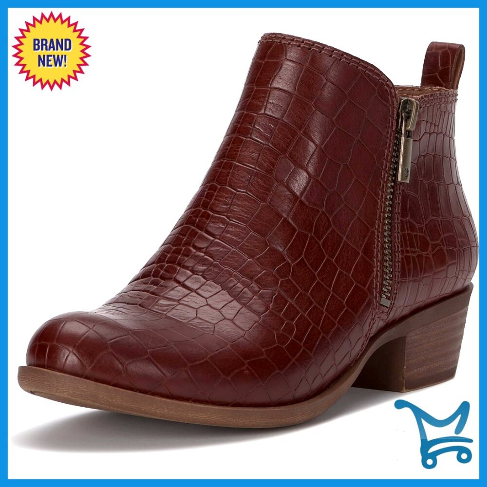 Chunky Block Heel Ankle Boots With Double Zippers, Lightly Cushioned Footbed